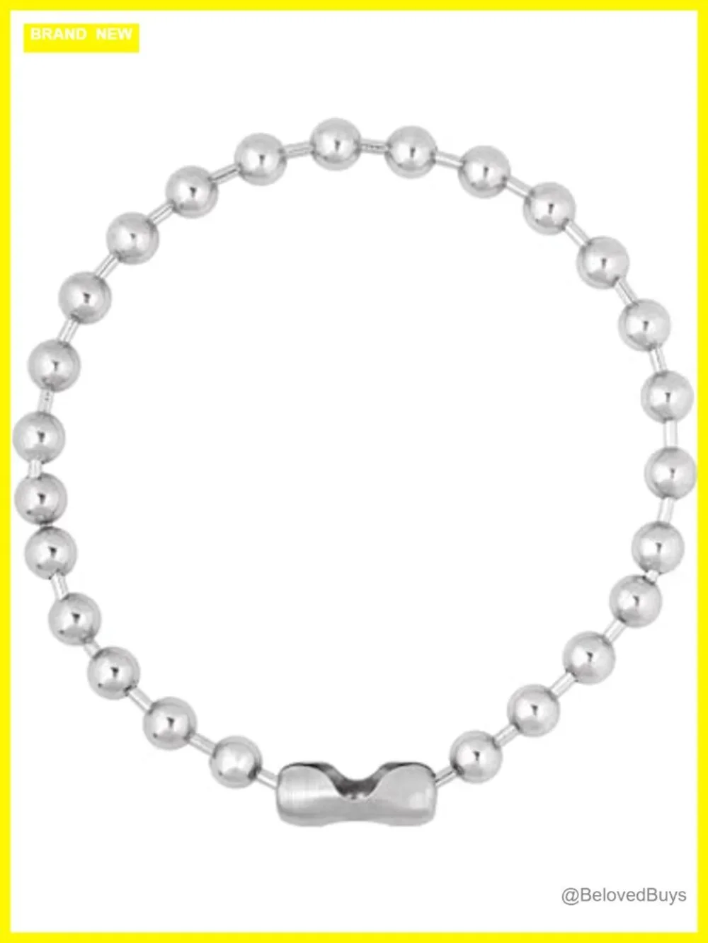 Titanium Steel Beaded Ball Chain Necklace Y2K Emo Grunge Unisex